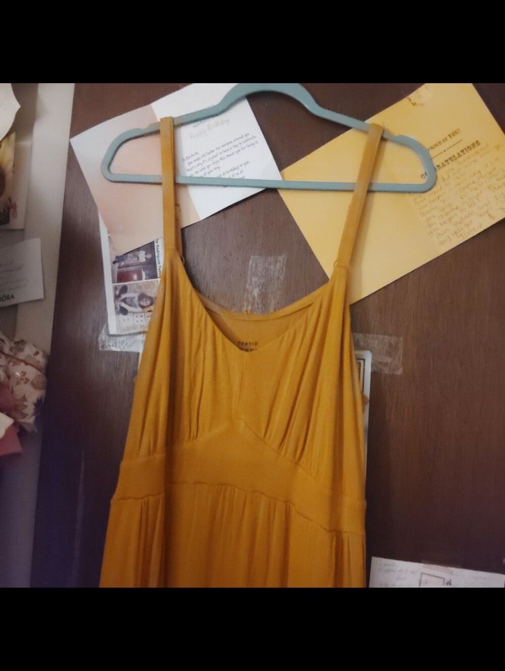 TORRID Super Soft Smocked Bodice Tiered Dress - Golden Glow 3XL - Picture 6 of 10